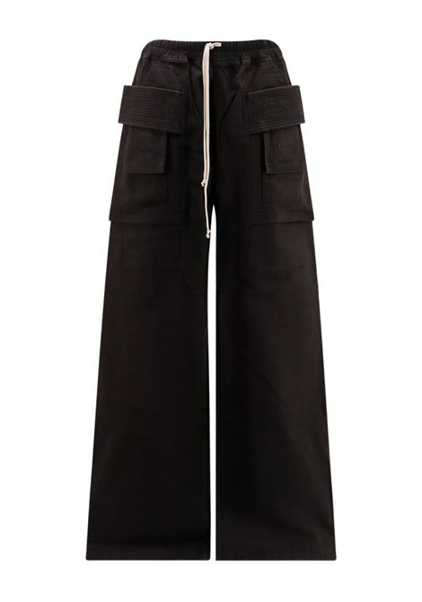 creatch wide cargo pants man black RICK OWENS DRKSHDW | DU02E7394 TW09